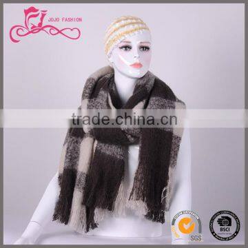 High Quality OEM Fashion Custom 100% Acrylic Knitted Scarf Fan scarf Promotion Scarf