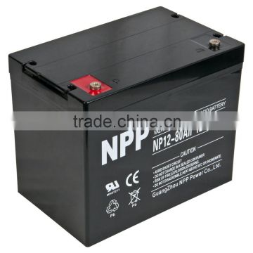 12V 80AH solar gel lead acid battery