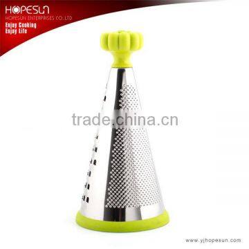 Popular colorful metal circular cone 3 sides multi cooking grater