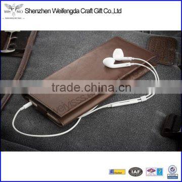 Custom leather card holder mobile phone cover case for iphone 6