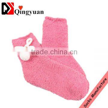 Custom warm women microfiber fuzzy socks