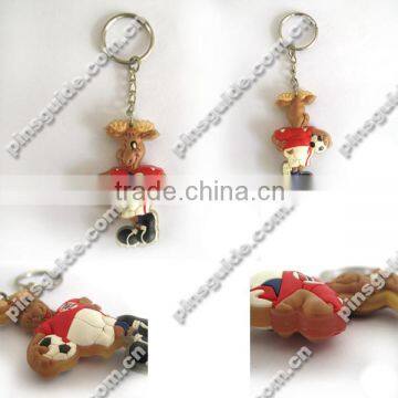 2d custom shaped soft pvc germany souvenir keychain