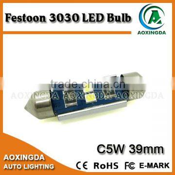 Super brightness 12v super powerful auto led light 3030 festoon