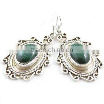 925 silver Antique jewelry wholesale Indian earrings gemstone jewelry silver earrings