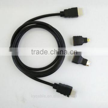 Full HD 1080P 3D Supported HDMI to HDMI/Mini/Micro 3 in 1 Adapter for Mobile Phone/camera/monitor/projector/computer photo-2