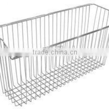 Chrome wire bed basket - large tall - 150mm x 500mm x 250mm (DxWxH) Chrome wire bed basket