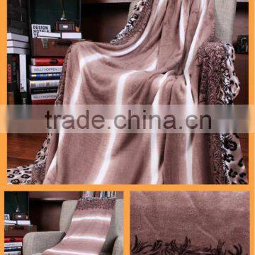 European style printed flannel blanket/throw for winter textile