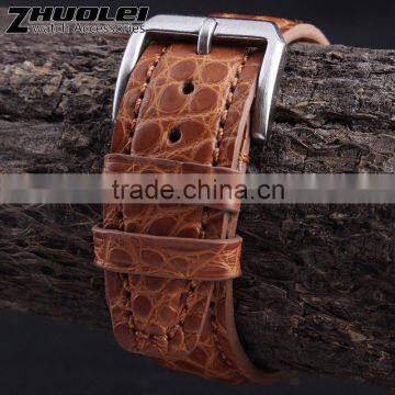 Customized 20mm 21|mm 22mm High Quality Genuine Alligator Leather Watch Strap Wholesale 3PCS
