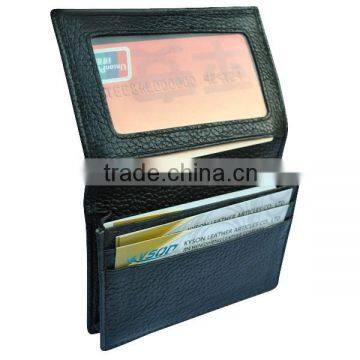 Money clip credit leather ID card holder