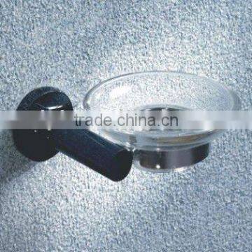 metal round glass soap dish holder