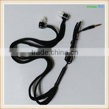 promotional earphone manufacturer,fancy shoelace earphone with mic