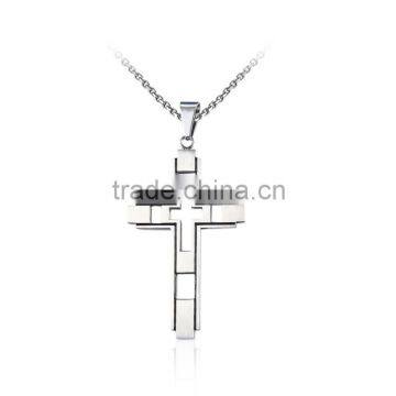 DAIHE stainless steel christian cross jewelry set necklace