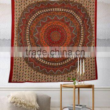 Queen Mandala Tapestry Wholesale Printed Indian Wall Hanging Hippie Picnic Throw Boho Cotton Bedspread Bohemian Beach Blanket