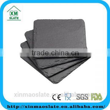 [factory direct] 10X10cm Natural Edge Square Slate Coaster Item BD-1010SD2A                        
                                                Quality Choice