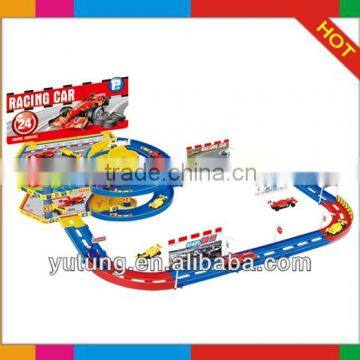 Free wheel racing car game/car toys/sliding racing car toys ( included 4pcs racing car&4 color assorted,red&blue&white&yellow)