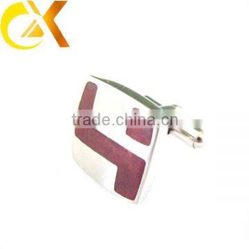 wholesale china stainless steel jewelry RED CUFFLINK