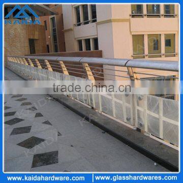 China factory stainless steel rod fence balustrade with glass