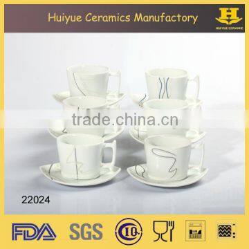 ceramic cup & saucer set, espresso cup and saucer set