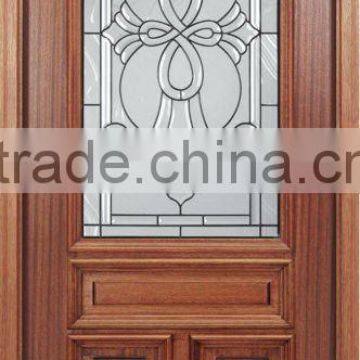 Glass Inserts Solid Wood Doors Arch Design DJ-S5366MA-4