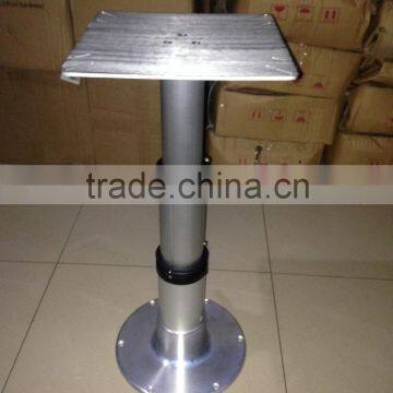 stainless steel and air-powered height adjustment` table mounts for vehicle