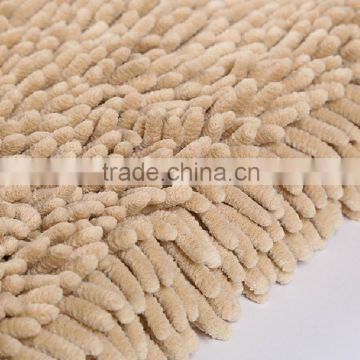 Anti-slip base high pile shag floor mat chenille carpet and mat with anti slip base