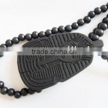 map necklace, wood necklace,wood pendants,Pharaoh Avatar pendant