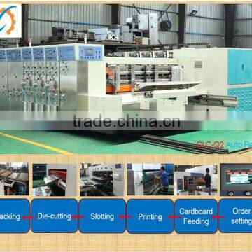 Automatic Flexo Printer Slotter Die-Cutter With Auto Stacker/ Economic Box Packaging Carton Machinery(CLC-Q2)