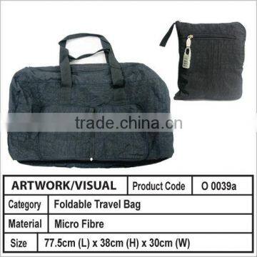 Microfiber Foldable travel luggage bag