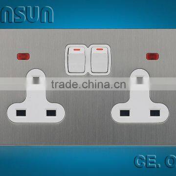 LA Double 3 pin electrical wall socket south africa wall socket