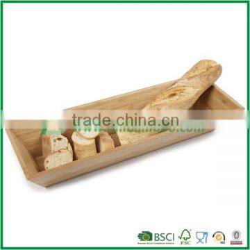 Bamboo bread storage box without lid