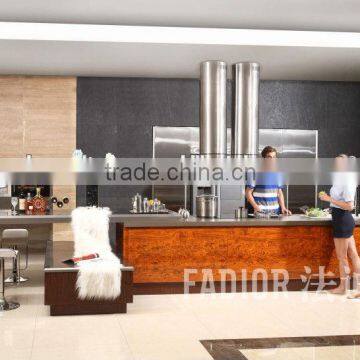 black lacquer stainless steel kitchen cabinet X003