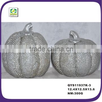 Promotional glister silvery pumpkin for home decoration