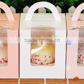 Take Away Recycled White Paper Card Cake Box,cake Paper Box