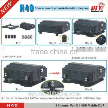 DTY 4ch Full D1 Hdd Gps 3g 4g Mobile Dvr Car Dvr Vehicle Surveillance DVR | H40 photo-4