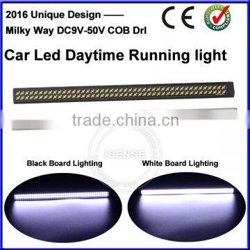 IP 68 400 lumen Black board 17cm 12V Led Daytime Running Light COB Car Led DRL