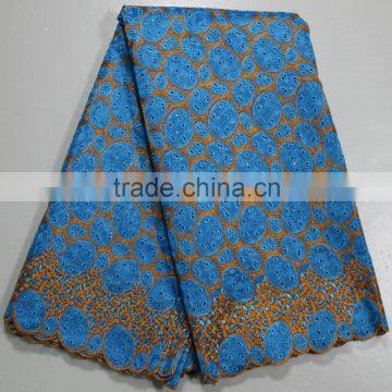 2015 New Arrival Embroidery Organza Lace Fabric Africa Organza Lace Wedding Dress photo-4