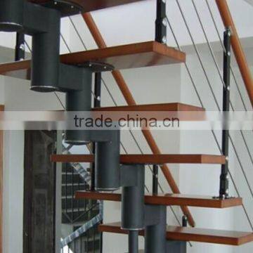 Prefabricated Carbon Steel/iron Wood Straight Stairas-YUDI Quality Choice photo-3