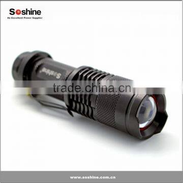 Soshine TC3 300lm Mini Led Flashlight Torch Adjustable Focus Zoom Light Lamp photo-4