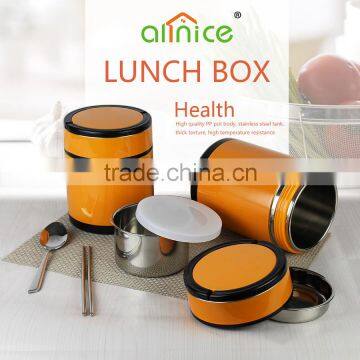 factory price thermos leakproof warm stainless steel food carrier/food container with pp for school