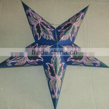 glitter printed paper star lanterns new model