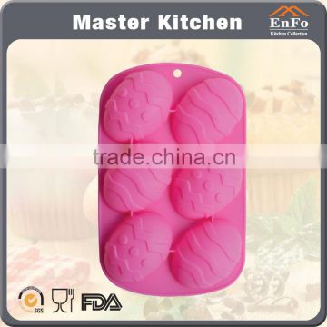 6 eggs silicone cake mould