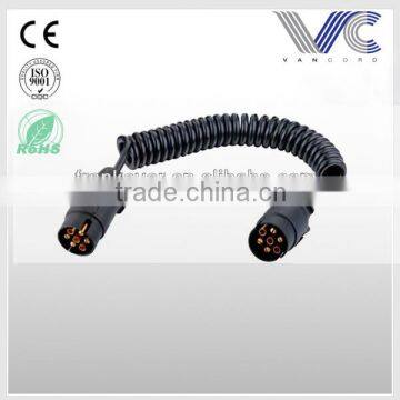 FrankEver High end Spiral Cable Black PVC Flexible OFC Spiral Cable