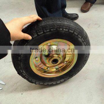 350-7 SOLID rubber wheel with golden galvanized for turkey market