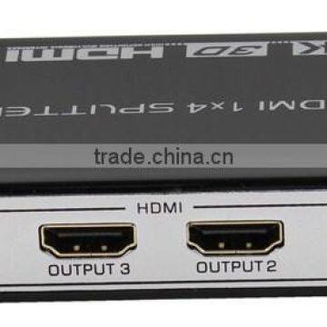 Full HD1080p HDMI splitter 1X4 Home Video split with power adapter Support 3D/4K*2K