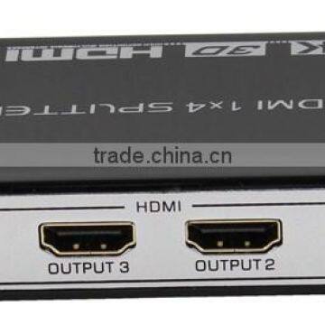 Full HD1080p HDMI Splitter 1X4 Home Video Split With Power Adapter Support 3D/4K*2K