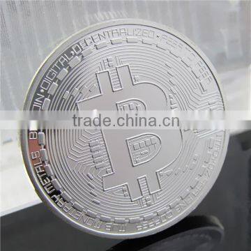 Hot Sale Silver Plated Bitcoin / High Quality Souvenir Coin / European Challenge Coin