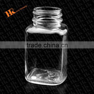 Empty Square Glass Jar Big Glass Bottle