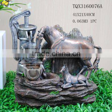 40cm H Tabletop Small Water Pumps Horse Fountain for Sale