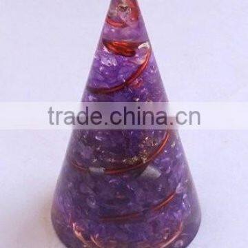 Orgonite Violet Energy Cone : Supplier Of Onyx VIBGYOR Orgone