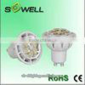 3W GU10 110/230V 180LM 5730 6SMD 2700K-7000K Glass cover LED SPOT lamp